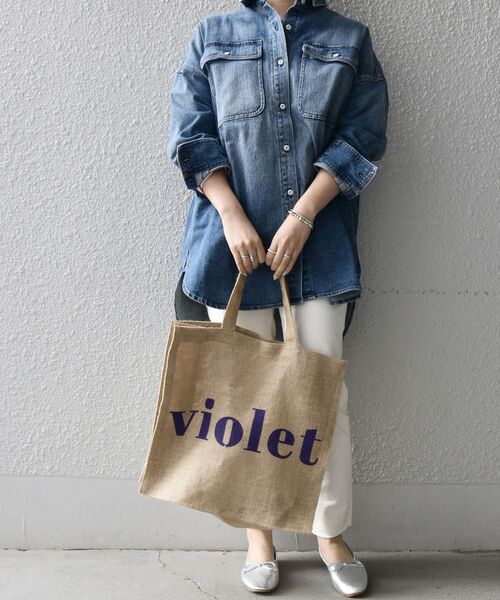 MAISON BENGAL（マイソンベンガル）の「【SHIPS any別注】MAISON BENGAL: ロゴ トートバッグ2◇（トートバッグ・レディース・パープル/イエロー/オレンジ・ONE SIZE）」の19枚目の写真