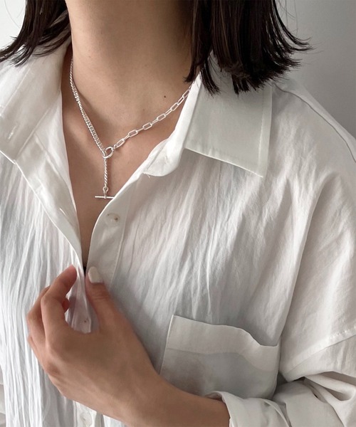 CANAL JEAN(キャナルジーン)の「Pt(ピーティー) マルチチェーンネックレス(ネックレス・レディース・シルバー・ONE SIZE)」の2枚目の写真