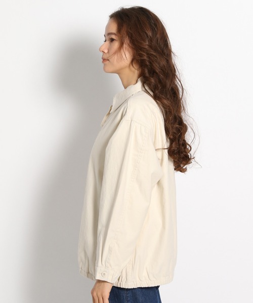 niko and...（ニコアンド）の「バックサテンワークジップブルゾン（ブルゾン・レディース・ライトグレー/カーキ/アイボリー・MEDIUM/LARGE）」の8枚目の写真