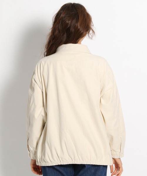 niko and...（ニコアンド）の「バックサテンワークジップブルゾン（ブルゾン・レディース・ライトグレー/カーキ/アイボリー・MEDIUM/LARGE）」の9枚目の写真