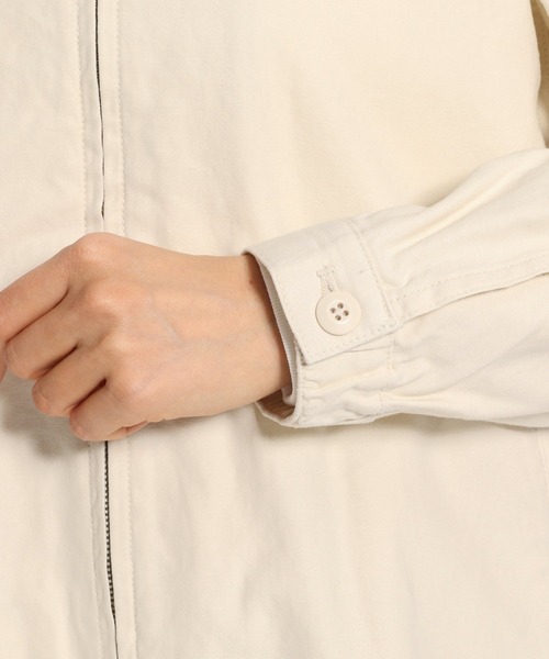niko and...（ニコアンド）の「バックサテンワークジップブルゾン（ブルゾン・レディース・ライトグレー/カーキ/アイボリー・MEDIUM/LARGE）」の12枚目の写真