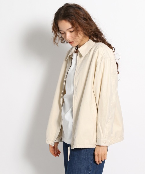 niko and...（ニコアンド）の「バックサテンワークジップブルゾン（ブルゾン・レディース・ライトグレー/カーキ/アイボリー・MEDIUM/LARGE）」の20枚目の写真