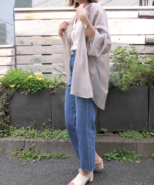 WEGO（ウィゴー）の「WEGO/シアーボリュームスリーブシャツ（シャツ/ブラウス・レディース・ライトグレー/ベージュ/ライム/オレンジ/ブルー/アイボリー/イエロー/アニマル/その他2/マルチ/その他1/ダークグレー/ブラック/ブルー系その他/グリーン系その他/オレンジ系その他・FREE）」の17枚目の写真