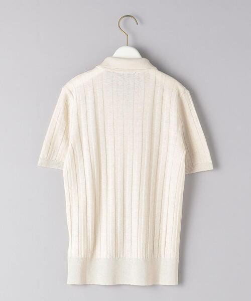 Gunn Johansson（グンヨハンソン）の「＜Gunn Johansson（グン ヨハンソン）＞リブ ニットポロシャツ◆（ポロシャツ・レディース・ネイビー/オフホワイト・38）」の10枚目の写真