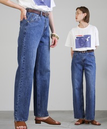 select MOCA | ダメージヘムストレートデニムパンツ(デニムパンツ)