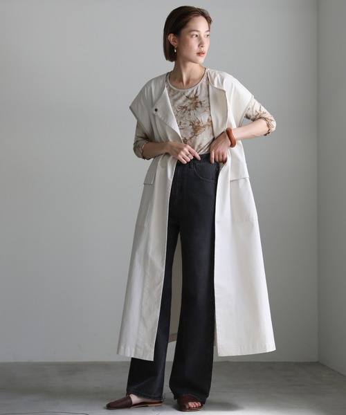 select MOCA(セレクトモカ)の「ハイウエストダメージヘムストレートデニムパンツ(デニムパンツ・レディース・ライトブルー/ブラック/インディゴブルー・SMALL/MEDIUM/LARGE)」の6枚目の写真