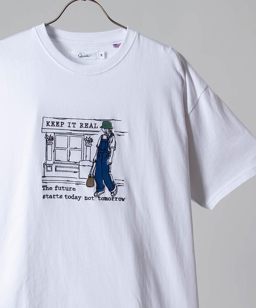 SlashDate(スラッシュデイト)の「SLOW LIFE STILE PRINT T-SHIRT(Tシャツ/カットソー・メンズ・ネイビー/ホワイト系その他/ベージュ/ホワイト/ライトピンク/ブラック・L/M)」の4枚目の写真