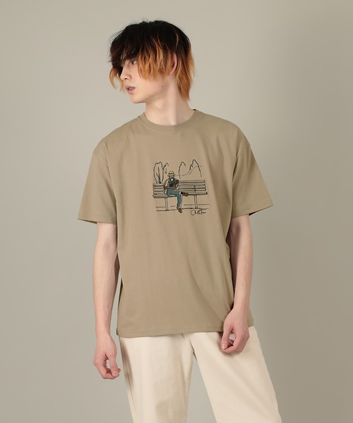 SlashDate(スラッシュデイト)の「SLOW LIFE STILE PRINT T-SHIRT(Tシャツ/カットソー・メンズ・ネイビー/ホワイト系その他/ベージュ/ホワイト/ライトピンク/ブラック・L/M)」の13枚目の写真