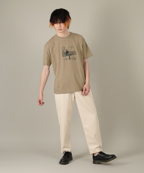 SlashDate(スラッシュデイト)の「SLOW LIFE STILE PRINT T-SHIRT(Tシャツ/カットソー・メンズ・ネイビー/ホワイト系その他/ベージュ/ホワイト/ライトピンク/ブラック・L/M)」の14枚目の写真