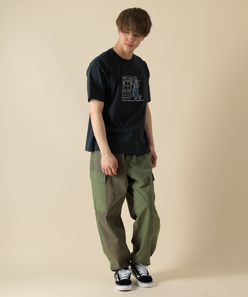 SlashDate(スラッシュデイト)の「SLOW LIFE STILE PRINT T-SHIRT(Tシャツ/カットソー・メンズ・ネイビー/ホワイト系その他/ベージュ/ホワイト/ライトピンク/ブラック・L/M)」の16枚目の写真
