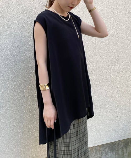 CAPRICIEUX LE'MAGE（カプリシューレマージュ）の「イージーフレンチブラウス（シャツ/ブラウス・レディース・ホワイト/ブラック/ベージュ・FREE）」の4枚目の写真