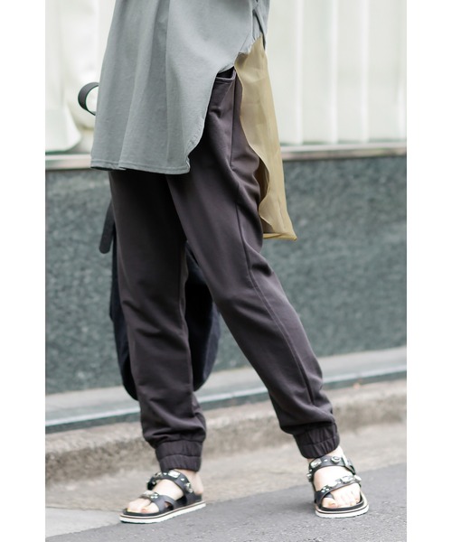 GENE HEAVENS（ジーンヘブンズ）の「(GENE HEAVENS)サルエルジョガースウェットパンツ（スウェットパンツ・レディース・グレー/ピンク・ONE SIZE）」の2枚目の写真