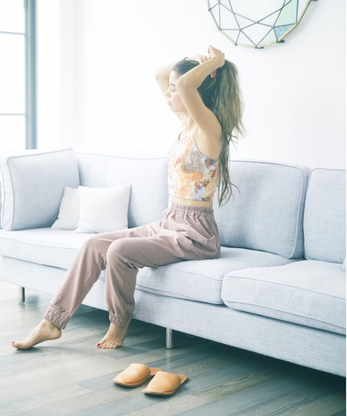 GENE HEAVENS（ジーンヘブンズ）の「(GENE HEAVENS)サルエルジョガースウェットパンツ（スウェットパンツ・レディース・グレー/ピンク・ONE SIZE）」の11枚目の写真