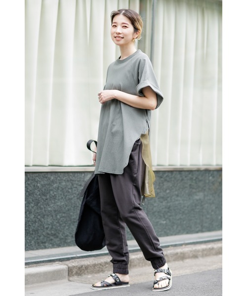 GENE HEAVENS（ジーンヘブンズ）の「(GENE HEAVENS)サルエルジョガースウェットパンツ（スウェットパンツ・レディース・グレー/ピンク・ONE SIZE）」の15枚目の写真