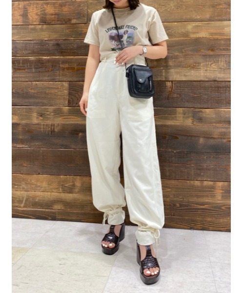 MOUSSY（マウジー）の「TUCK COCOON パンツ（その他パンツ・レディース・ブラック/アイボリー/オレンジ・1/2）」の21枚目の写真