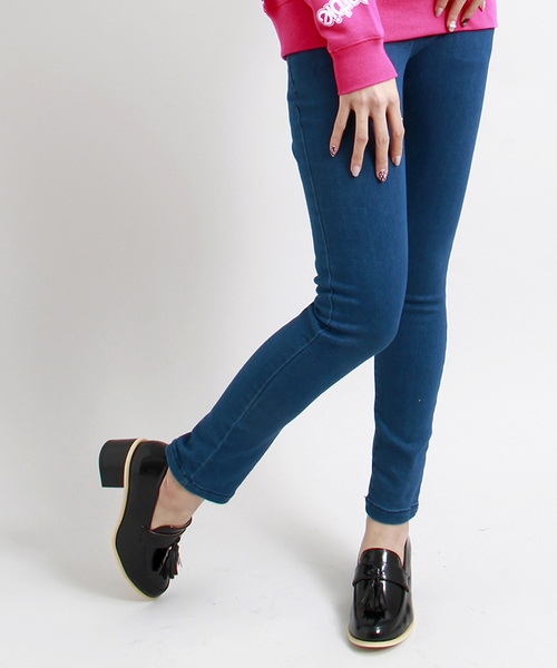 WEGO（ウィゴー）の「WEGO/ZIPハイウエストスキニーパンツ（デニムパンツ・レディース・ホワイト/インディゴブルー/ダークインディゴブルー・LARGE/MEDIUM）」の2枚目の写真