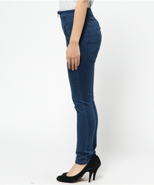 WEGO（ウィゴー）の「WEGO/ZIPハイウエストスキニーパンツ（デニムパンツ・レディース・ホワイト/インディゴブルー/ダークインディゴブルー・LARGE/MEDIUM）」の11枚目の写真