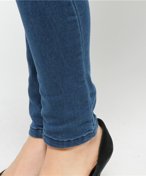 WEGO（ウィゴー）の「WEGO/ZIPハイウエストスキニーパンツ（デニムパンツ・レディース・ホワイト/インディゴブルー/ダークインディゴブルー・LARGE/MEDIUM）」の7枚目の写真