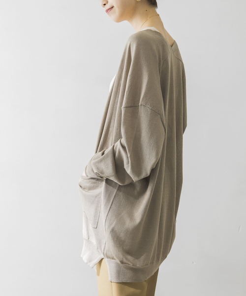 URBAN RESEARCH（アーバンリサーチ）の「UV加工ミディ丈カーディガン（カーディガン/ボレロ・レディース・チャコールグレー/ライトグレー/カーキ・FREE）」の21枚目の写真