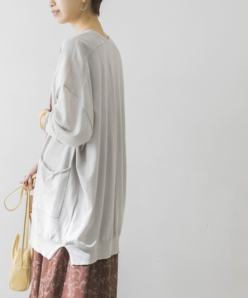 URBAN RESEARCH（アーバンリサーチ）の「UV加工ミディ丈カーディガン（カーディガン/ボレロ・レディース・チャコールグレー/ライトグレー/カーキ・FREE）」の10枚目の写真