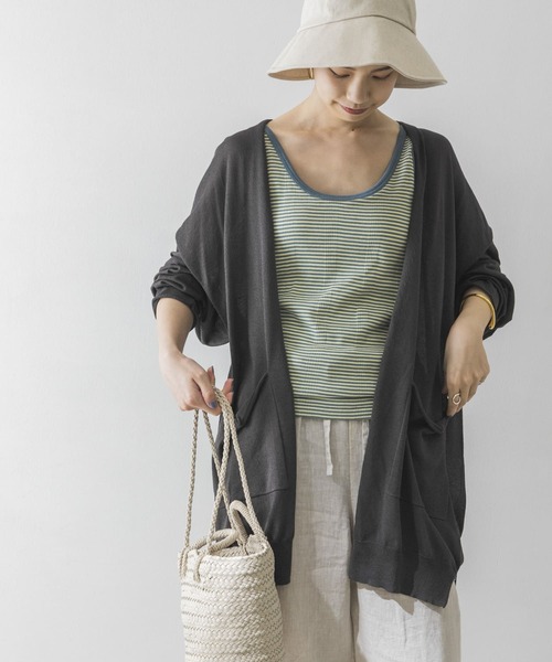 URBAN RESEARCH（アーバンリサーチ）の「UV加工ミディ丈カーディガン（カーディガン/ボレロ・レディース・チャコールグレー/ライトグレー/カーキ・FREE）」の6枚目の写真