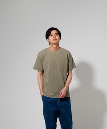 【BLUE STANDARD】オーガニックコットン 無地 ミニワッフルTシャツ