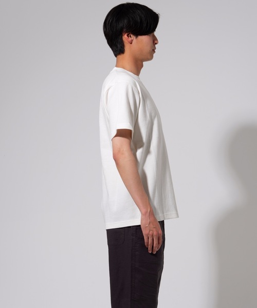 Blue Standard (ブルースタンダード)の「【BLUE STANDARD】オーガニックコットン 無地 ミニワッフルTシャツ(Tシャツ/カットソー・メンズ・ホワイト/オリーブ/ネイビー/杢グレー/ブラック・LARGE/MEDIUM/X-LARGE)」の9枚目の写真