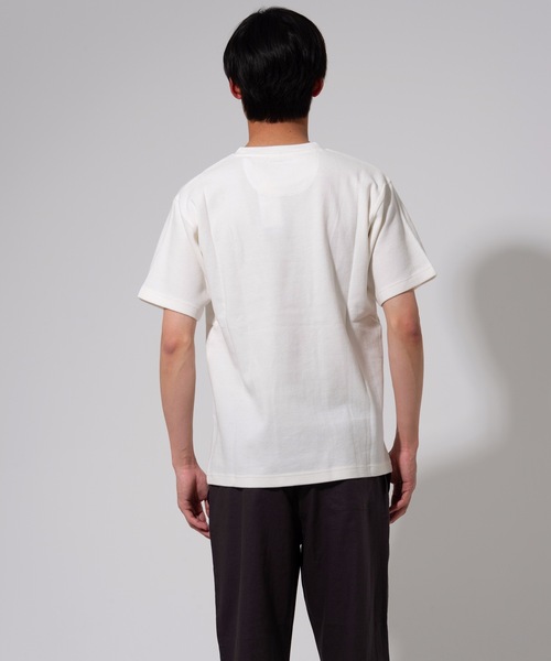 Blue Standard (ブルースタンダード)の「【BLUE STANDARD】オーガニックコットン 無地 ミニワッフルTシャツ(Tシャツ/カットソー・メンズ・ホワイト/オリーブ/ネイビー/杢グレー/ブラック・LARGE/MEDIUM/X-LARGE)」の10枚目の写真