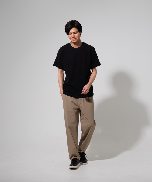 Blue Standard (ブルースタンダード)の「【BLUE STANDARD】オーガニックコットン 無地 ミニワッフルTシャツ(Tシャツ/カットソー・メンズ・ホワイト/オリーブ/ネイビー/杢グレー/ブラック・LARGE/MEDIUM/X-LARGE)」の11枚目の写真