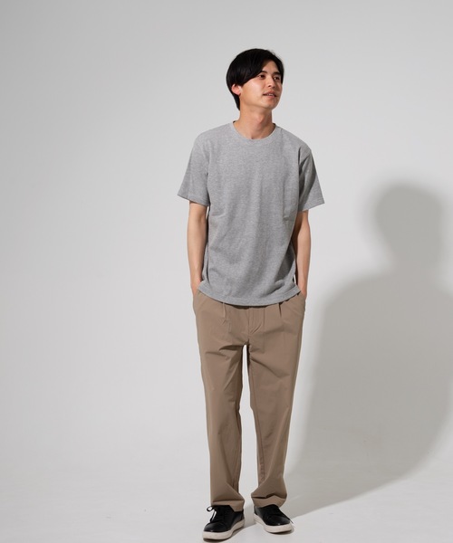 Blue Standard (ブルースタンダード)の「【BLUE STANDARD】オーガニックコットン 無地 ミニワッフルTシャツ(Tシャツ/カットソー・メンズ・ホワイト/オリーブ/ネイビー/杢グレー/ブラック・LARGE/MEDIUM/X-LARGE)」の17枚目の写真