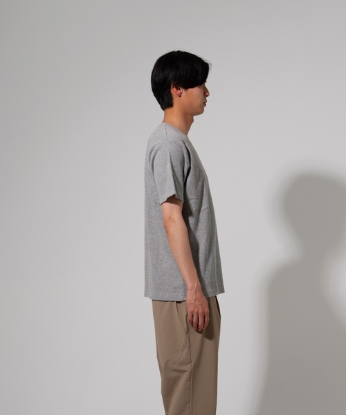Blue Standard (ブルースタンダード)の「【BLUE STANDARD】オーガニックコットン 無地 ミニワッフルTシャツ(Tシャツ/カットソー・メンズ・ホワイト/オリーブ/ネイビー/杢グレー/ブラック・LARGE/MEDIUM/X-LARGE)」の19枚目の写真