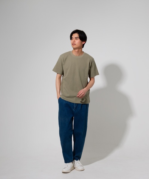 Blue Standard (ブルースタンダード)の「【BLUE STANDARD】オーガニックコットン 無地 ミニワッフルTシャツ(Tシャツ/カットソー・メンズ・ホワイト/オリーブ/ネイビー/杢グレー/ブラック・LARGE/MEDIUM/X-LARGE)」の21枚目の写真
