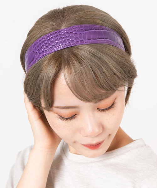 WEGO（ウィゴー）の「WEGO/ワイクロコカチューシャ（カチューシャ・レディース・ブラック/ベージュ/パープル/オレンジ/ブルー・FREE）」の4枚目の写真