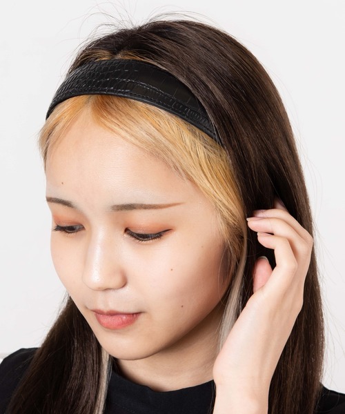 WEGO（ウィゴー）の「WEGO/ワイクロコカチューシャ（カチューシャ・レディース・ブラック/ベージュ/パープル/オレンジ/ブルー・FREE）」の2枚目の写真