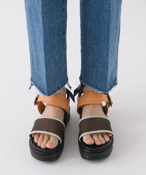 Paradise Picnic（パラダイスピクニック）の「Casselini(キャセリーニ)　メッシュカラーサンダル（サンダル・レディース・ブラック/オレンジ・MEDIUM/LARGE）」の4枚目の写真