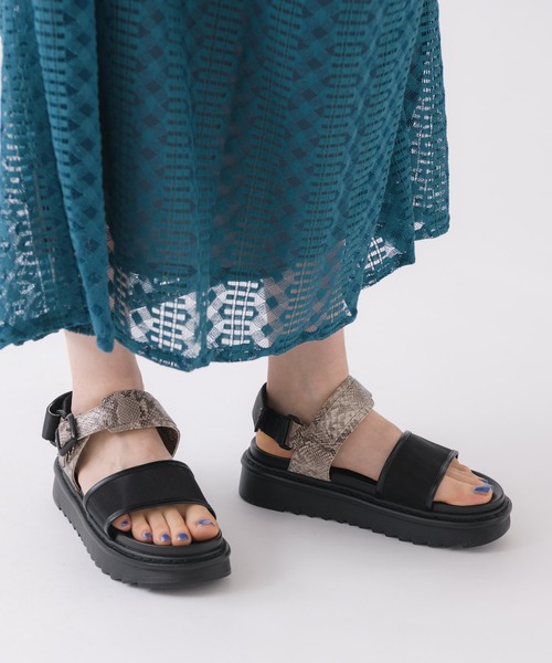 Paradise Picnic（パラダイスピクニック）の「Casselini(キャセリーニ)　メッシュカラーサンダル（サンダル・レディース・ブラック/オレンジ・MEDIUM/LARGE）」の8枚目の写真