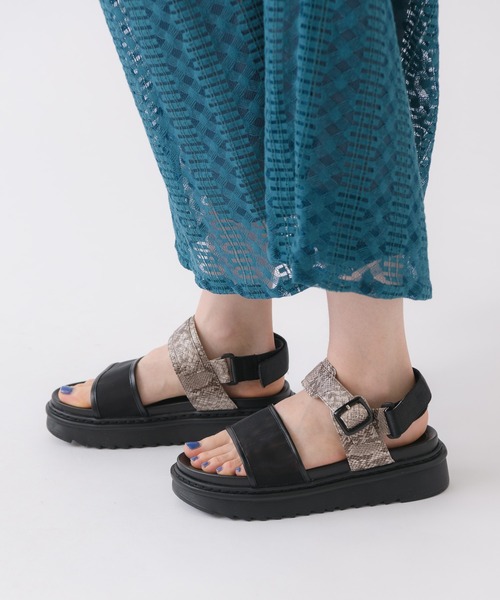 Paradise Picnic（パラダイスピクニック）の「Casselini(キャセリーニ)　メッシュカラーサンダル（サンダル・レディース・ブラック/オレンジ・MEDIUM/LARGE）」の9枚目の写真