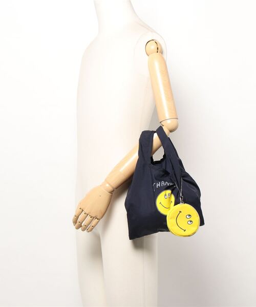 LIPSTAR（リップスター）の「ハンサムスマイルサンキューエコバッグ（ハンドバッグ・レディース・ネイビー/オフホワイト・FREE）」の4枚目の写真