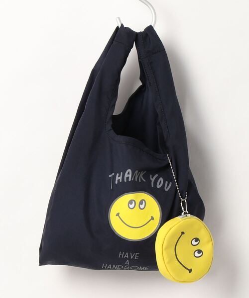 LIPSTAR（リップスター）の「ハンサムスマイルサンキューエコバッグ（ハンドバッグ・レディース・ネイビー/オフホワイト・FREE）」の5枚目の写真