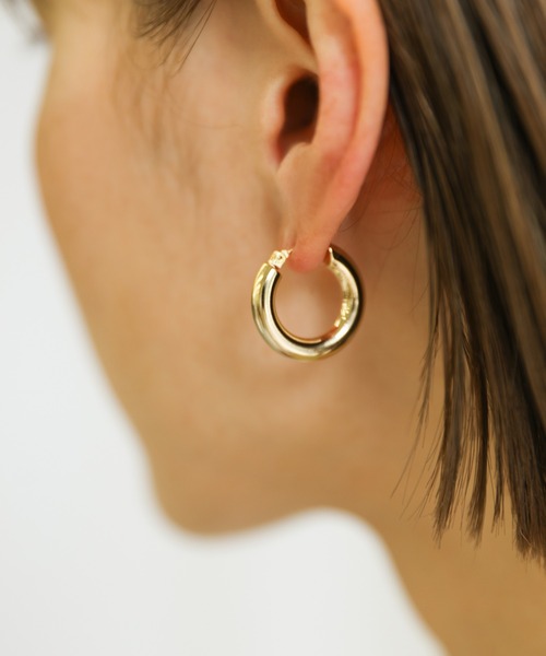 select MOCA（セレクトモカ）の「シンプルフープピアス（ピアス（両耳用）・レディース・シルバー/ゴールド・FREE）」の9枚目の写真