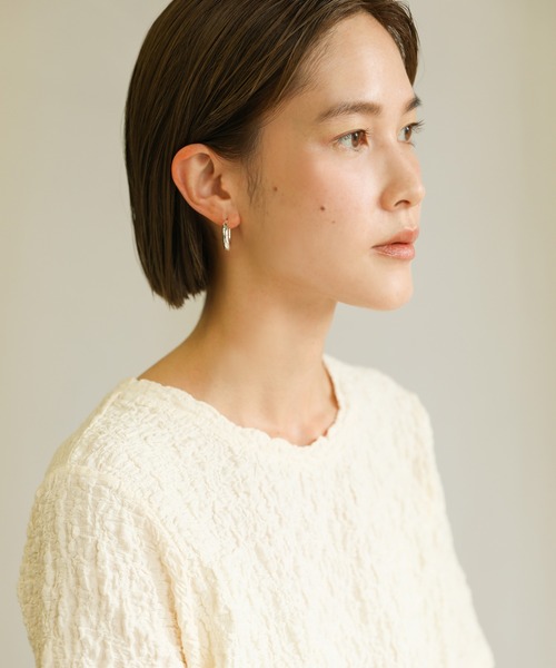 select MOCA（セレクトモカ）の「シンプルフープピアス（ピアス（両耳用）・レディース・シルバー/ゴールド・FREE）」の3枚目の写真