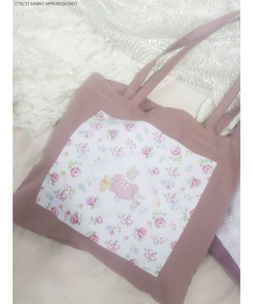 merry jenny（メリージェニー）の「80’s Sanrio characters tote bag（トートバッグ・レディース・ラベンダー/クリーム・FREE）」の6枚目の写真