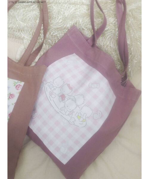 merry jenny（メリージェニー）の「80’s Sanrio characters tote bag（トートバッグ・レディース・ラベンダー/クリーム・FREE）」の7枚目の写真