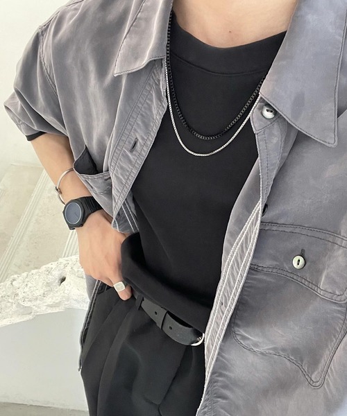 SBG（エスビー）の「SBG 金属アレルギー対応 メンズ ステンレスベネチアンチェーンネックレス（ネックレス・メンズ・ブラック/シルバー/ゴールド・P/K/F/A/C/E/H/J/N/O/D/M/L/B/G/I）」の21枚目の写真