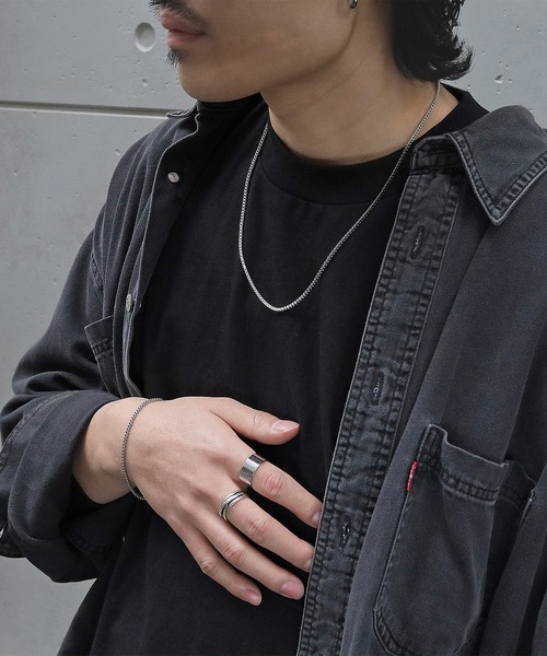 SBG（エスビー）の「SBG 金属アレルギー対応 メンズ ステンレスベネチアンチェーンネックレス（ネックレス・メンズ・ブラック/シルバー/ゴールド・P/K/F/A/C/E/H/J/N/O/D/M/L/B/G/I）」の22枚目の写真