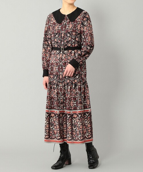 更紗フラワーティアードワンピース ワンピース Grace Continental グレースコンチネンタル のファッション通販 Zozotown