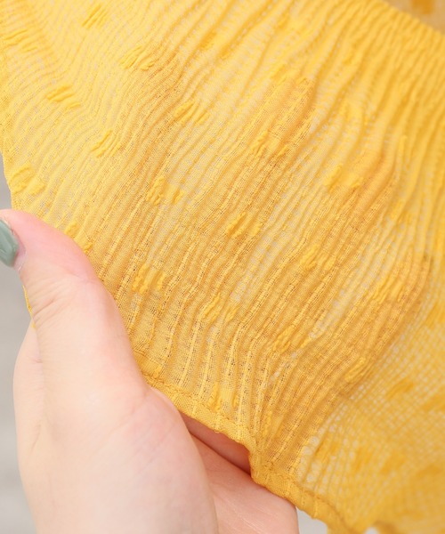 SLOBE citron.（スローブシトロン）の「SLOBE citron. シャーリングアイラインスカート◆（スカート・レディース・イエロー/ライトグリーン・FREE）」の13枚目の写真