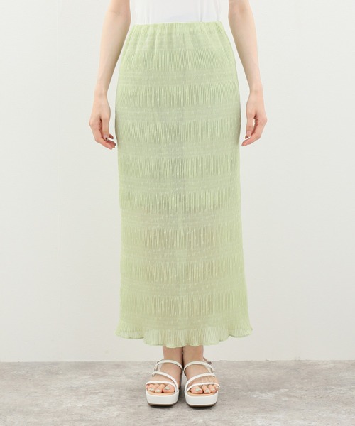 SLOBE citron.（スローブシトロン）の「SLOBE citron. シャーリングアイラインスカート◆（スカート・レディース・イエロー/ライトグリーン・FREE）」の19枚目の写真