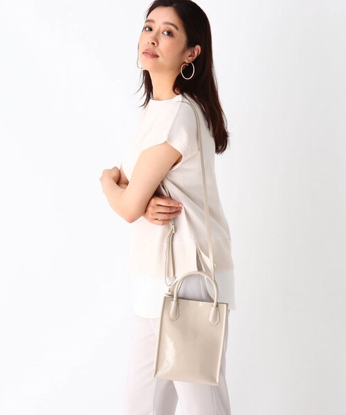 OPAQUE.CLIP（オペークドットクリップ）の「◆エナメルミニショルダーバッグ【エコバッグ付・2WAY】（ショルダーバッグ・レディース・パープル系1/グリーン系その他3/ライトグリーン系・00）」の2枚目の写真