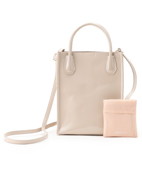 OPAQUE.CLIP（オペークドットクリップ）の「◆エナメルミニショルダーバッグ【エコバッグ付・2WAY】（ショルダーバッグ・レディース・パープル系1/グリーン系その他3/ライトグリーン系・00）」の8枚目の写真